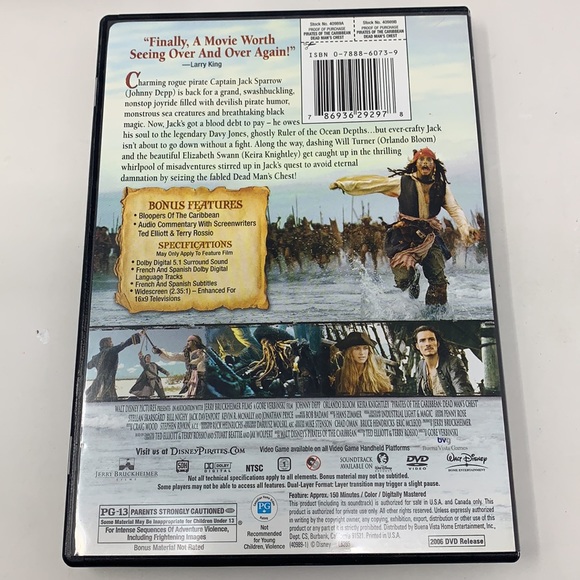 5 DVD movies 🎥 used, iron man, pirates of the Caribbean, the package & more - Picture 3 of 11